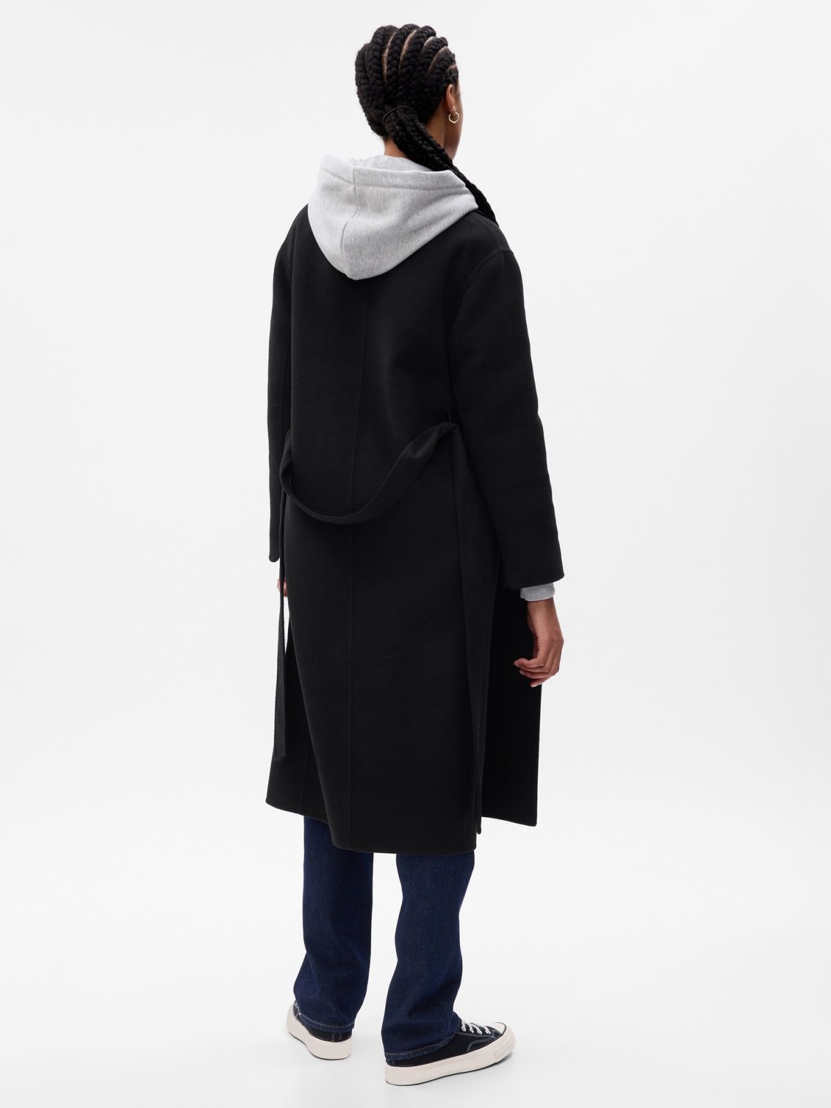 Relaxed Wool Wrap Coat-742349000