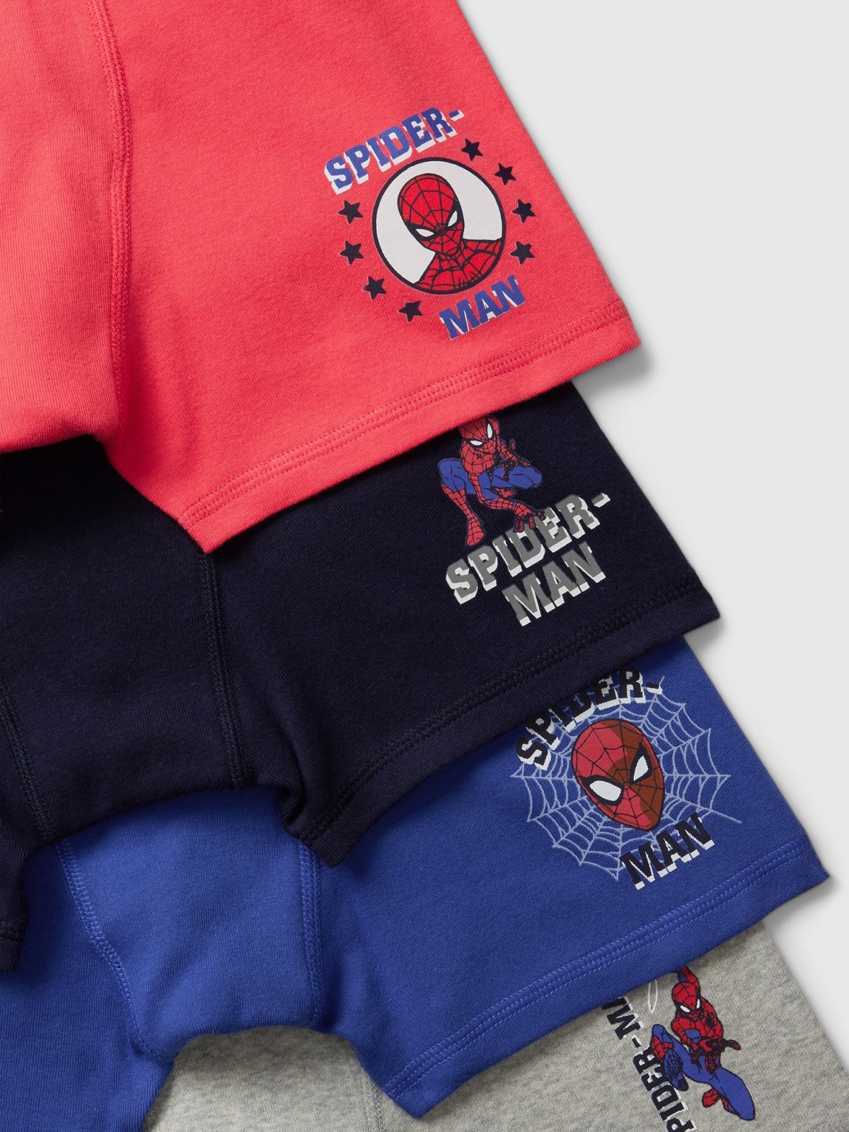 Άσπρο GapKids | Marvel Spider-Man Οργανικό Βαμβάκι Boxer Briefs Εσώρουχα (4-Pack)-879174000