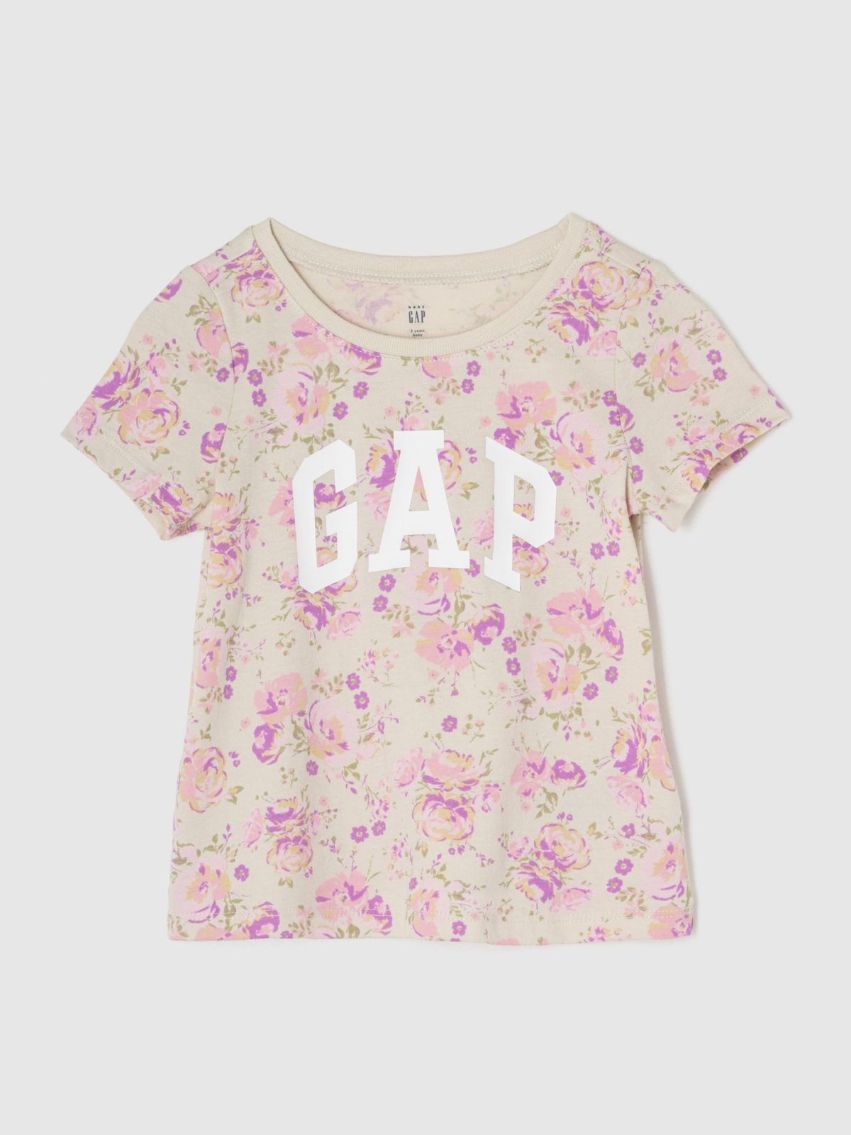 Μπεζ babyGap Logo Κοντομάνικη Μπλούζα-440499001