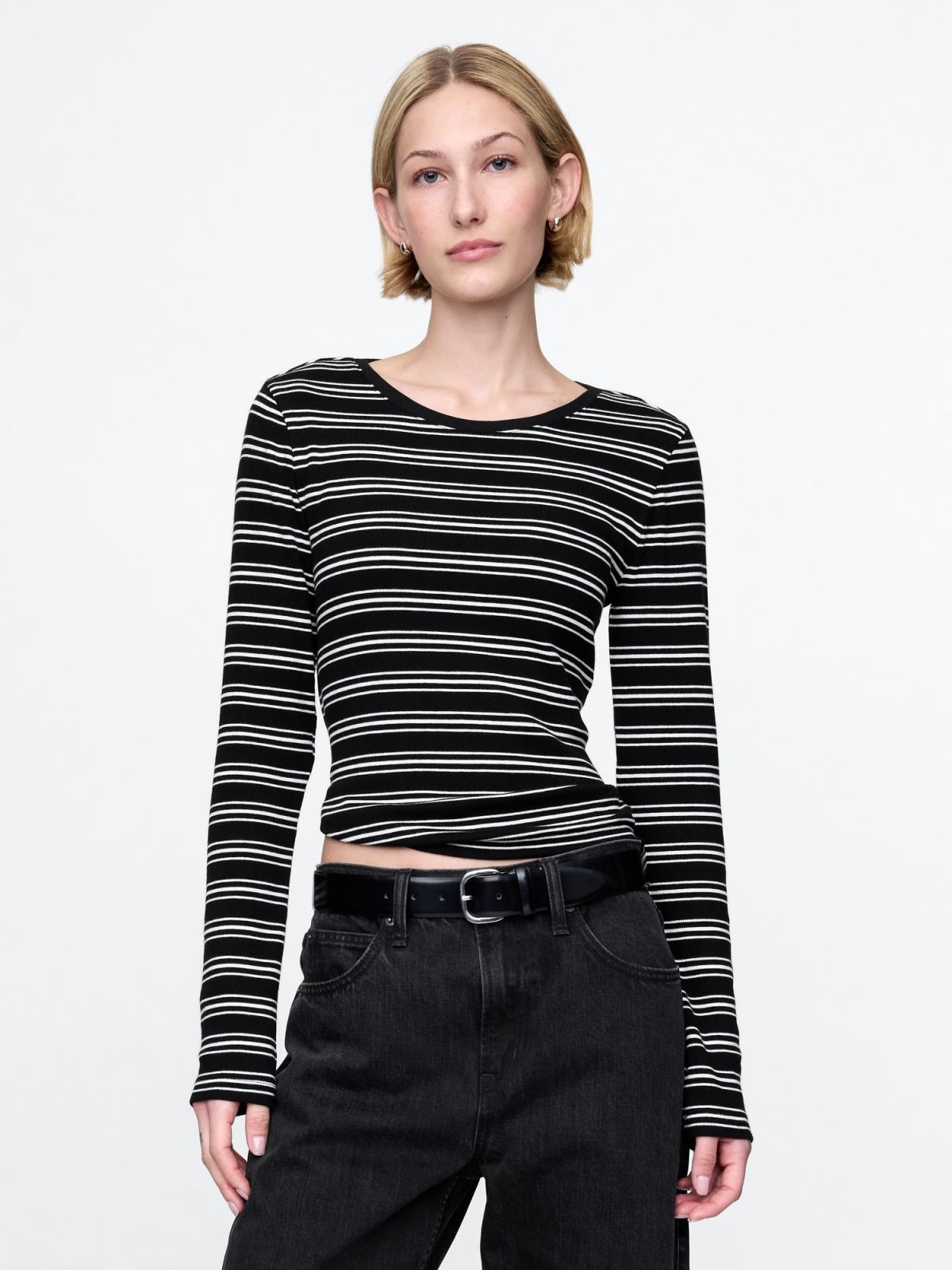 Modern Rib Cropped T-Shirt-606222019