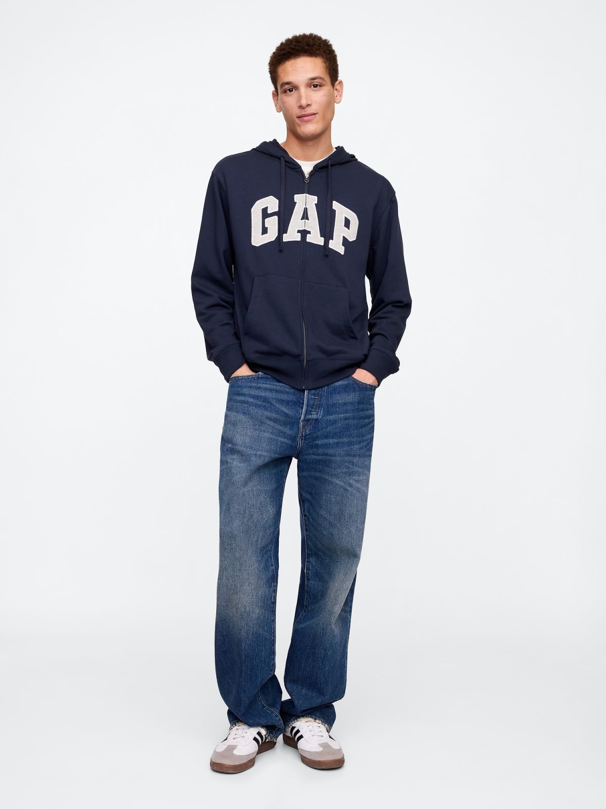 Gap Logo Zip Hoodie-868454007