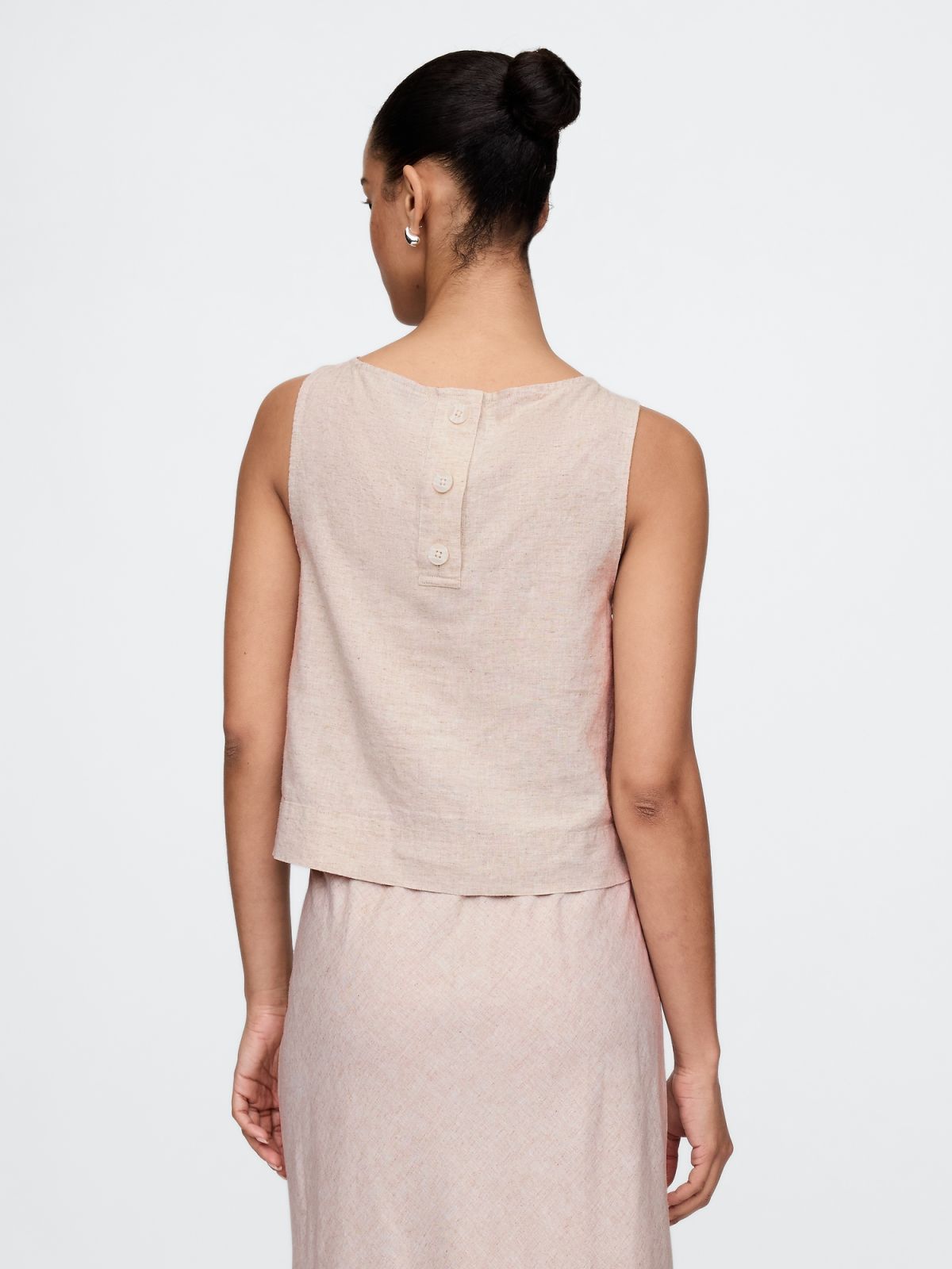 Linen-Blend Shell Tank Μπλούζα-718329004