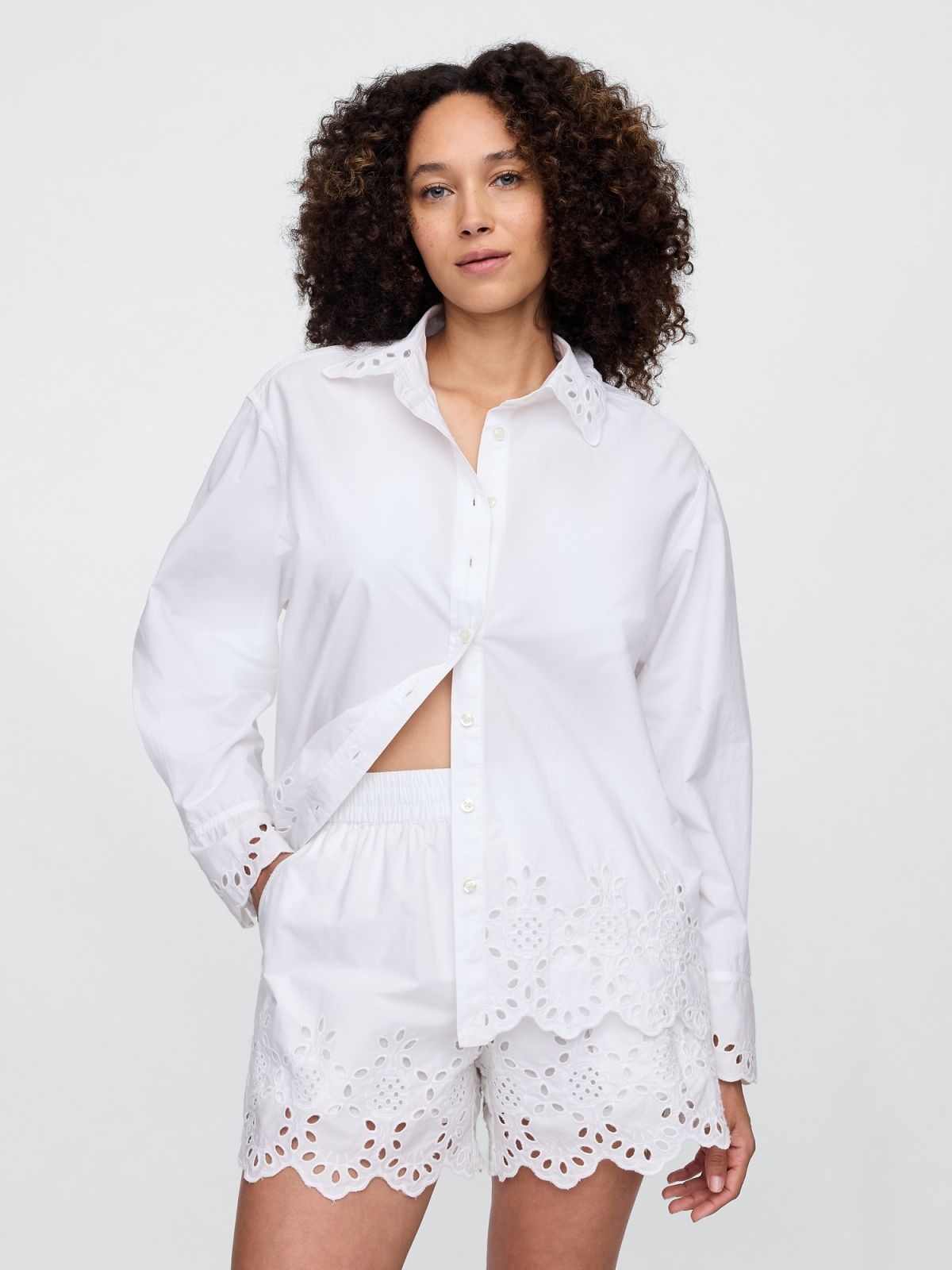 Πουκάμισο Eyelet Ποπλίνα-732561001
