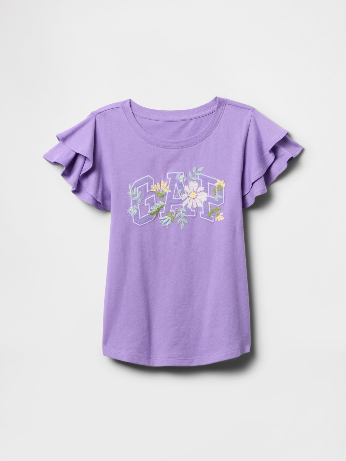 Kids Ruffle Graphic Logo T-Shirt-740966001