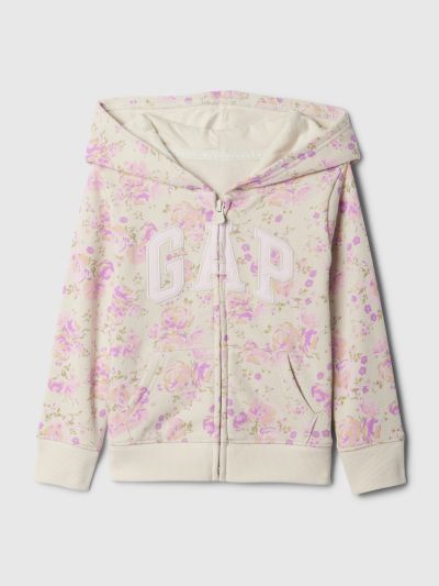 Μπεζ babyGap Logo Ζακέτα Φούτερ με Φερμουάρ-443479000