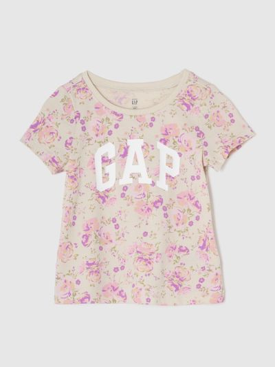 Μπεζ babyGap Logo Κοντομάνικη Μπλούζα-440499001