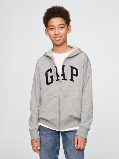 Kids Relaxed Gap Logo Zip Hoodie-743966003